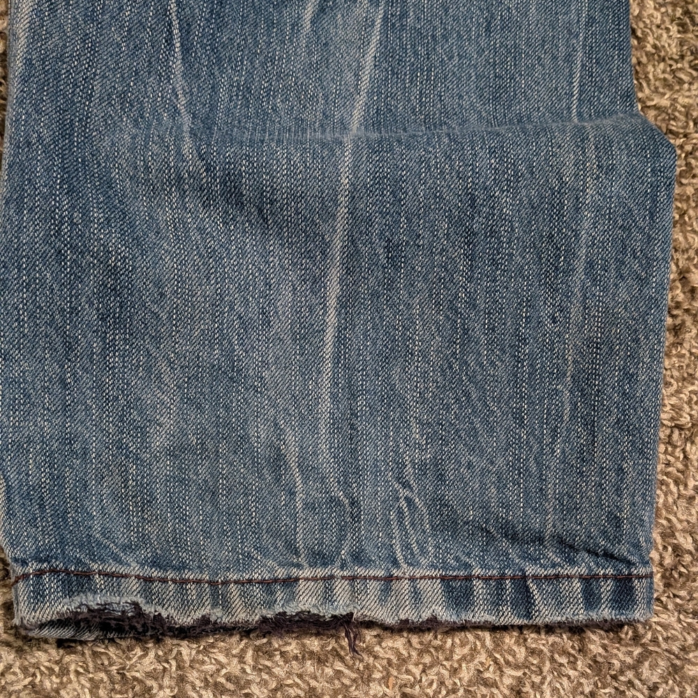 Akademiks Jeans Mens 34 Y2K Baggy Distressed Beaded Embroidered Hip Hop Denim - Picture 10 of 16